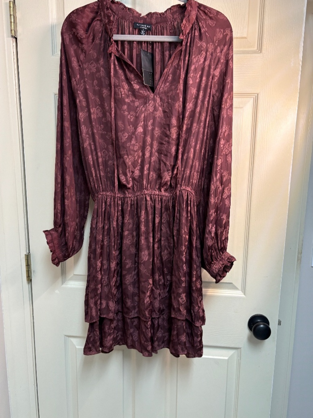 Current Air floral print wine colored dress NWT